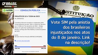 Vote SIM pela anistia dos brasileiros injustiçados nos atos do 8 de janeiro. Link na descrição!