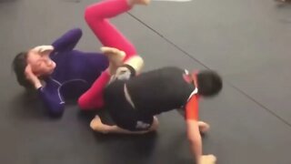 8 year old CRUSHES female grappler