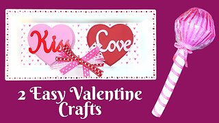 2 Easy Valentine Crafts | Plastic Bowl Lollipops | Valentine Decor | Valentine DIY | Giant Lollipop