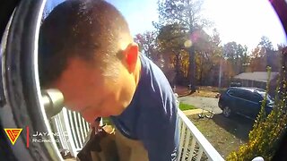 I Accidentally Hits Husband With Door While Opening It | Doorbell Camera Video