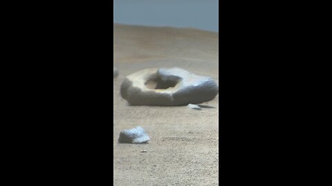 June 23 ,2023: #Perseverance, via #SCRMI, saw a distant clearing with a strange donut-shaped rock.