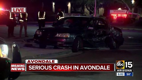 Three victims critically injured in crash at 107th Avenue and McDowell