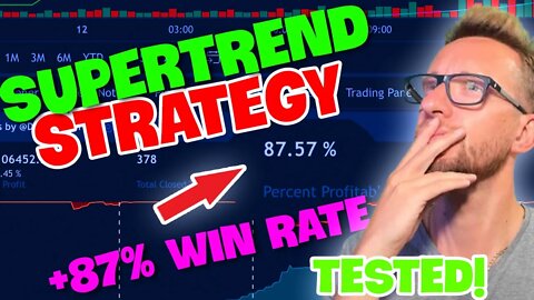 WOW! 87% WIN RATE SuperTrend with Volume Trading Strategy.
