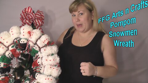 FFG Arts n Crafts Pompom Snowmen Wreath