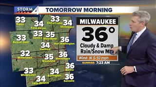 Rain turns into flurries Tuesday