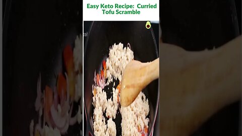 Easy Keto Recipes 😋 - Curried Tofu Scramble #keto #shorts