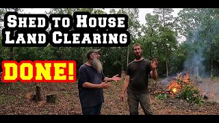 DONE! Raw Land Cleared For Shed To House! And Cats! And Chickens! | homestead tiny cabin Arkansas