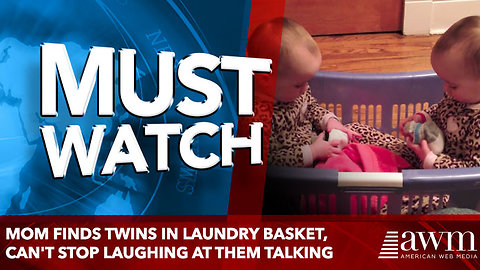 Mom Finds Twins In Laundry Basket, Can't Stop Laughing at them talking