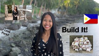 Philippine House Build Update with Check on Local Seawall Construction