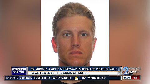 FBI arrests three white supremacists ahead of pro-gun rally