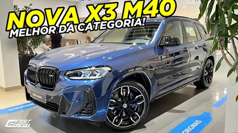 NOVA BMW X3 M40I 2023 MELHOR E MAIS POTENTE SUV DA CATEGORIA COM MOTOR 3.0 TURBO DE 387 CV!