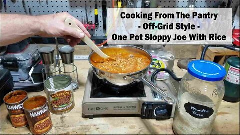 Off-Grid One Pot Sloppy Joe Ground Beef and Rice - Cooking From The Pantry