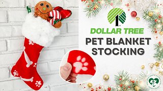 Dollar Tree DIY Pet Blanket Christmas Stocking