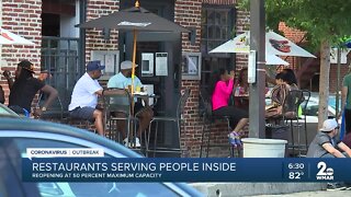 Restaurants reopening at 50 percent maximum capacity