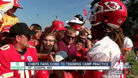 Chiefs fans come to training camp practice