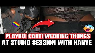 Playboi Carti Wearing Thongs While In The Studio Kanye West 😳