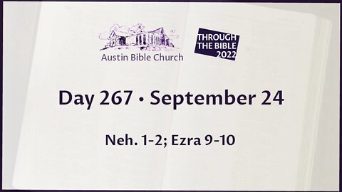 Through the Bible 2022 (Day 267)