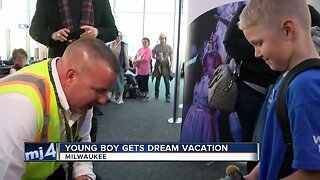 Young boy gets dream vacation