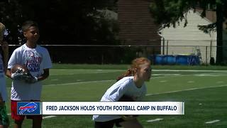 Fred Jackson holds youth football camp