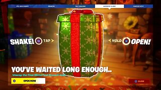 LAST PRESENT *OPENED* EARLY in Fortnite! (Woolly Warrior skin) Secret FREE Winterfest Rewards (NEW)