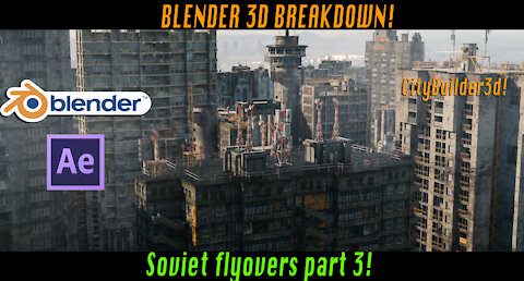 Blender City scene breakdown: CityBuilder3d Soviet Trailer setup #2