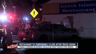 Truck crashes into family-owned restaurant in Largo