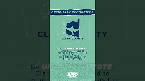 Another huge honor! Thank you Clark County 🙏🏾 #washington #birdforgovernor #government