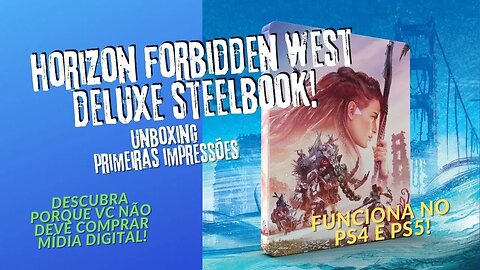 Horizon Forbidden West Versão Deluxe Steelbook UNBOXING! Muito mais barata do que a VERSÃO COMUM!