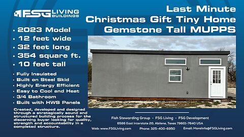 Last Minute Christmas Gift Tiny Home: The Gemstone Tall