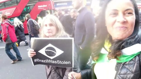 LOVE BRAZIL PROTEST! WORLDWIDE LONDON PROTEST/RALLY, JOE JOHNSON REPORTS