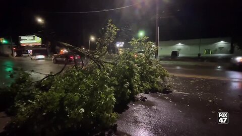 Tornado warning in Williamston, and severe thunderstorms ripped through mid-Michigan