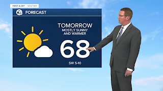 Warmer and brighter tomorrow
