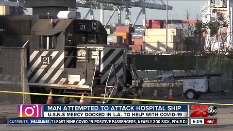 California man charghed for attack on hospital ship