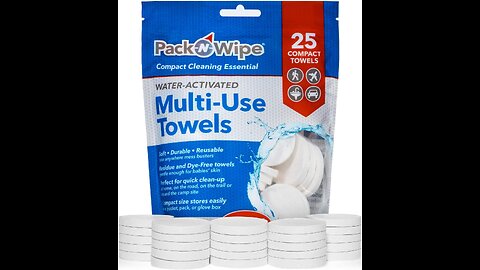 Unfold Convenience: Pack-n-Wipe Compressed Disposable Towels