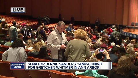 Sen. Bernie Sanders to rally for Gretchen Whitmer in Ann Arbor