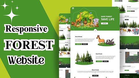 🌲 Create a Responsive Forest Saver Website with HTML, CSS & JS | Free Source Code Included! 🌲