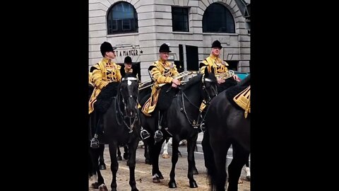 The Household Cavalry in side street waiting to join the parade #mayorlordshow