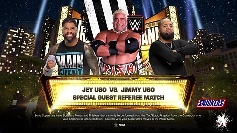 WWE 2k24 Jey Uso vs Jimmy Uso Special Refree Rikishi Phatu