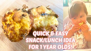 QUICK & EASY LUNCH/SNACK IDEA FOR 1 YEAR OLDS! *under 5 mins prep is & super YUMMY!**