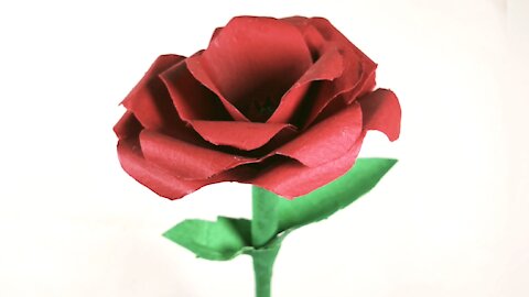 Paper Rose Flower! DIY Valentine’s Day Gift! Super Easy!