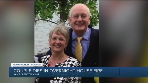 Couple dies in overnight house fire in Van Buren Township