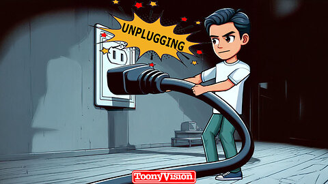 Detaching Unplugging From System Cartoon Animation ToonyVision