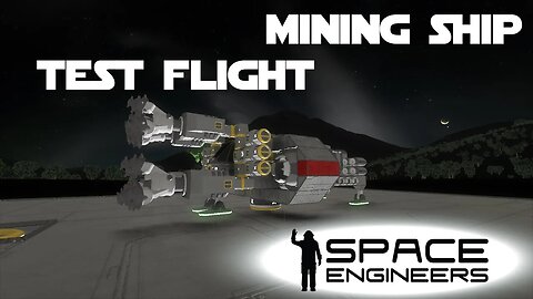 Space Engineers Planet Survival Ep 14 - Building My First Mining Ship Part 3