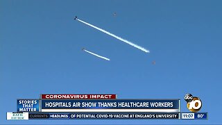 Hospitals air show thanks healthcare workers
