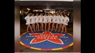 Park Vista Dance Team gets ready for Macy's Parade