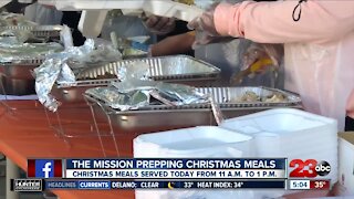 The Mission at Kern County prepping Christmas meals