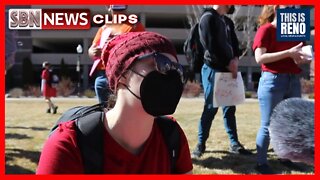 UNIVERSITY STUDENTS PROTEST AGAINST MASK MANDATE BEING DROPPED - 6031