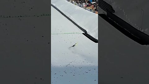 Wipe Out On His Landing, Ski Jumper Goes Down! #skijumping #pinemountain #skijump | Jason Asselin