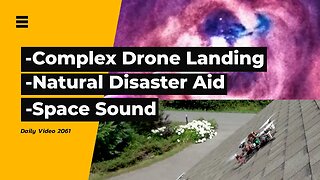 Drone Landing on Steep Roofs, Natural Disaster Flight Capture Aid, Sound In Space