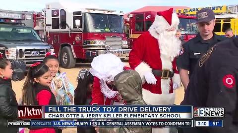Fill the Truck Toy Drive toy delivery